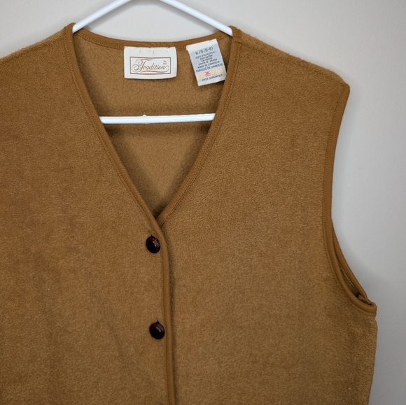 Vintage Tradition Brown Tan Embeoidered Button Up Vest Womens Small (6-8) - Picture 4 of 8